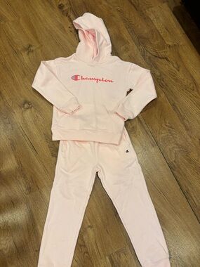 Champion Light Pink Hoodie and Joggers Set